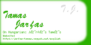 tamas jarfas business card